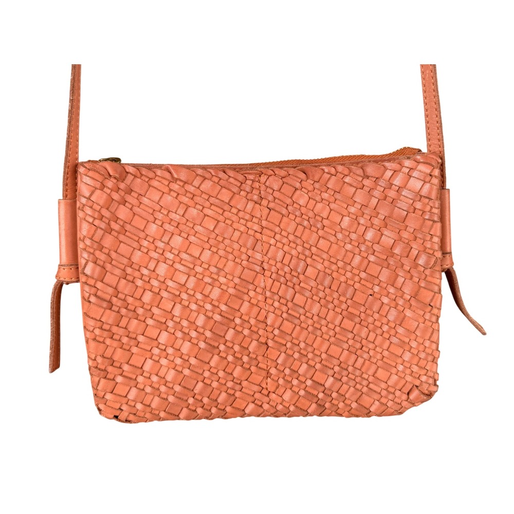 Madewell Orange and Brown Woven Crossbody Bag